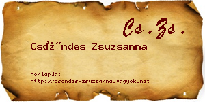 Csöndes Zsuzsanna névjegykártya
