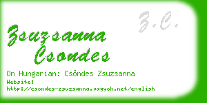 zsuzsanna csondes business card